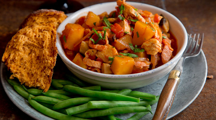Chicken butternut bacon casserole recipe