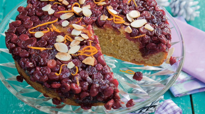 Cranberry orange upside down cake recipe