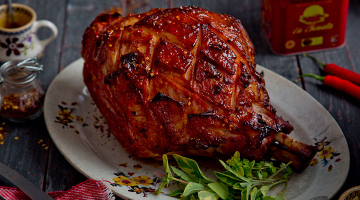 Glazed ham brown sugar chilli mustard recipe