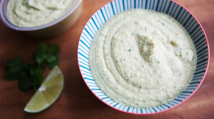 Hummus coriander lime recipe
