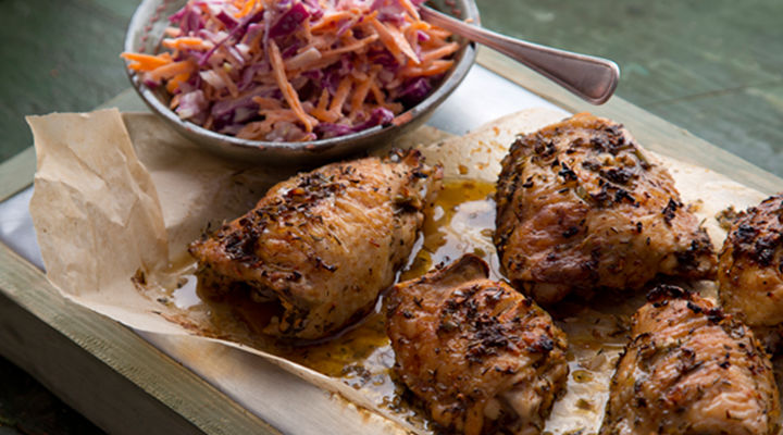 Jerk chicken red cabbage coleslaw recipe