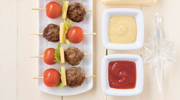 Mini burger skewers recipe