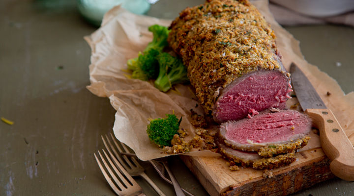 Pistachio crusted beef recipe
