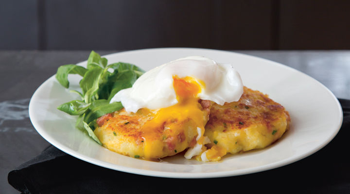 Potato cakes poached eggs recipe