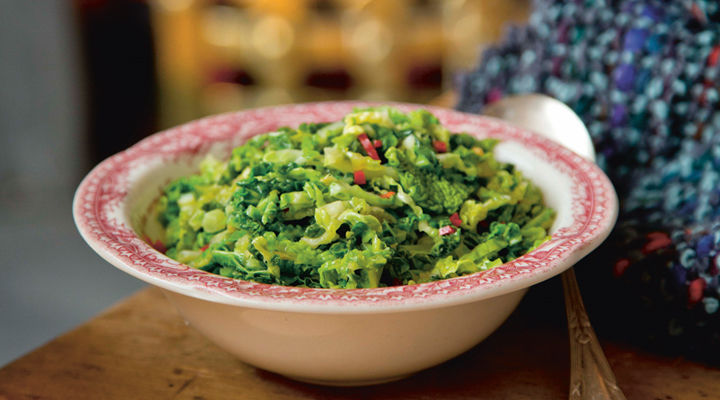 Shredded brussels sprouts cabbage ginger chilli recipe