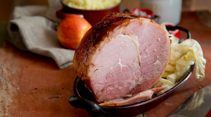 Sticky glazed ham fillet recipe