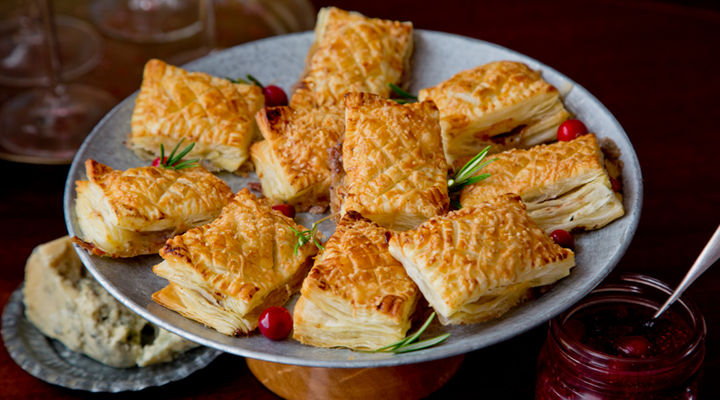 Stilton cranberry puffs recipe
