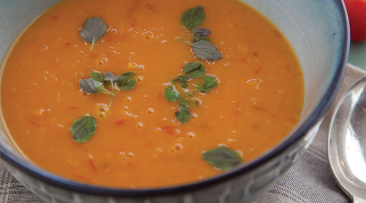 Tomato carrot cardamom soup recipe