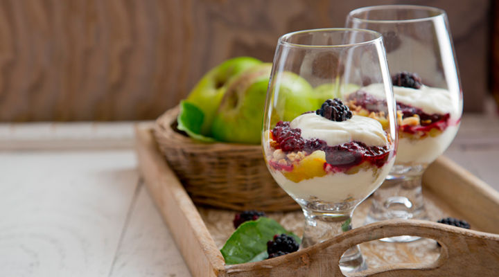 Apple black berry yogurt recipe