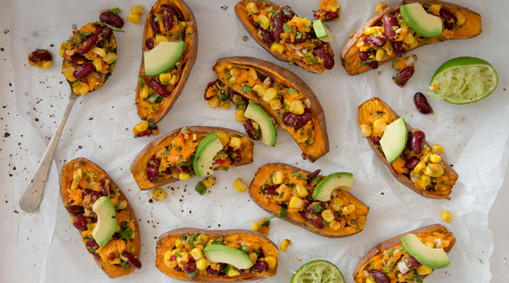 Crispy stuffed sweet potato recipe