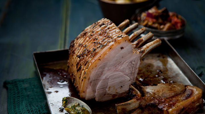 Lemon herb pork rack recipe