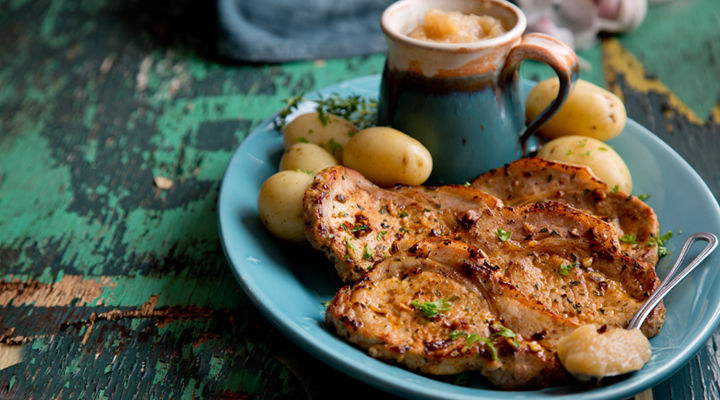 Pork chops apple sauce recipe