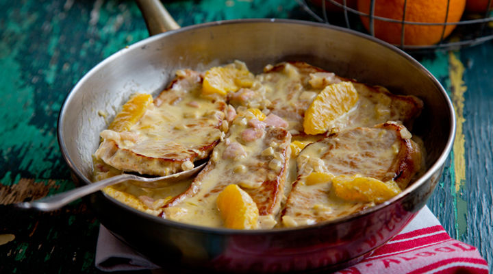 Pork chops mango orange recipe