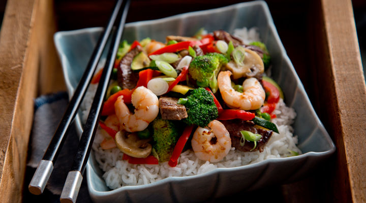 Prawn beef stir fry recipe