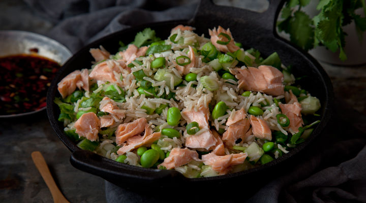 Salmon brown rice recipe