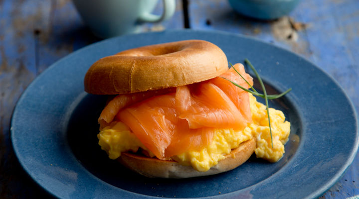 Smoked salmon scrambled eggs recipe