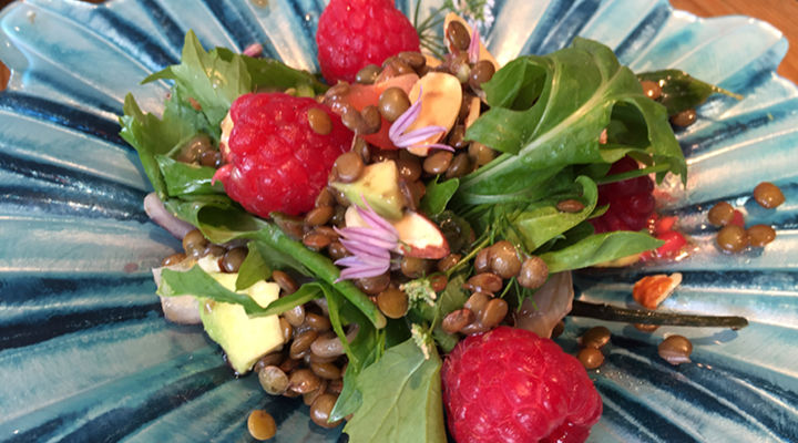 Summer lentil rasperry recipe