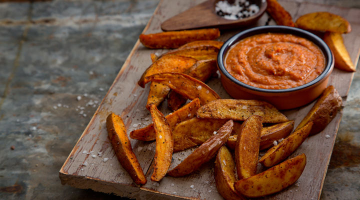 Sweet potato chips curry sauce recipe