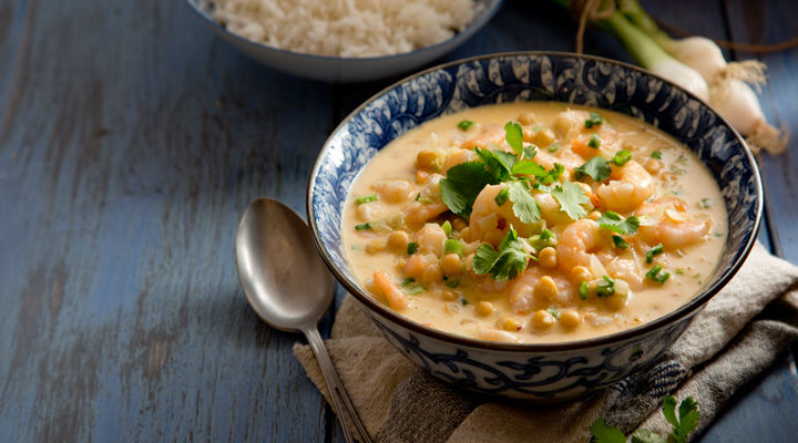 Tiger prawn chickpea curry recipe