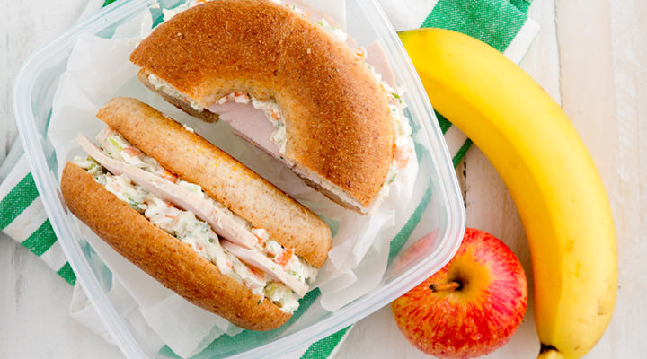 Turkey veggie cream cheese bagel recipe