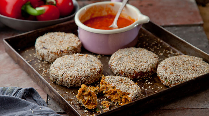 Sweet potato falafel cakes recipe