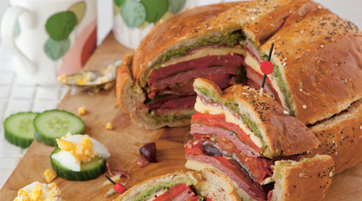 Deli muffuletta sandwich