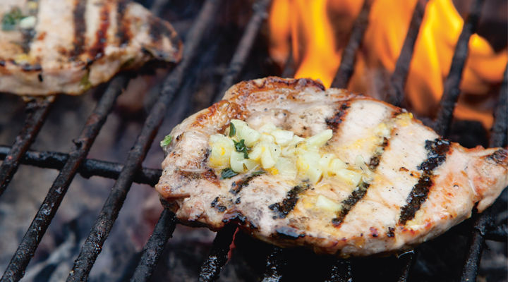 Kevin chargrilled pork chops