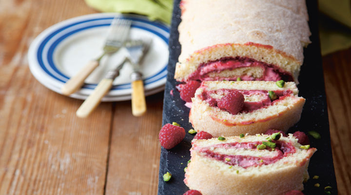 Lemon Swiss Roll With Raspberries Supervalu