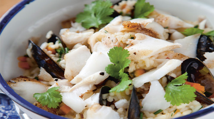 Kevin risotto cod mussels