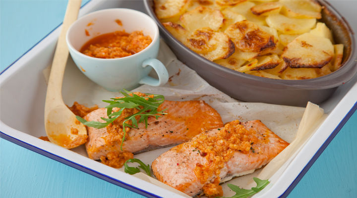 Martin fish baked salmon garlic potatoes