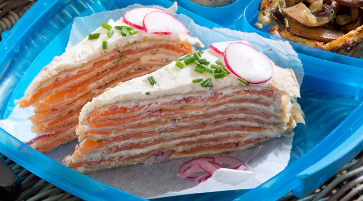 Smoked Salmon Pancake Stack