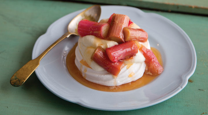 Tipperary Kitchen Meringues with Rhubarb and Orange