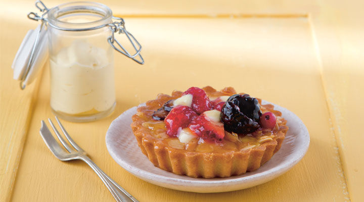 Mixed Berry White Chocolate and Almond Tart