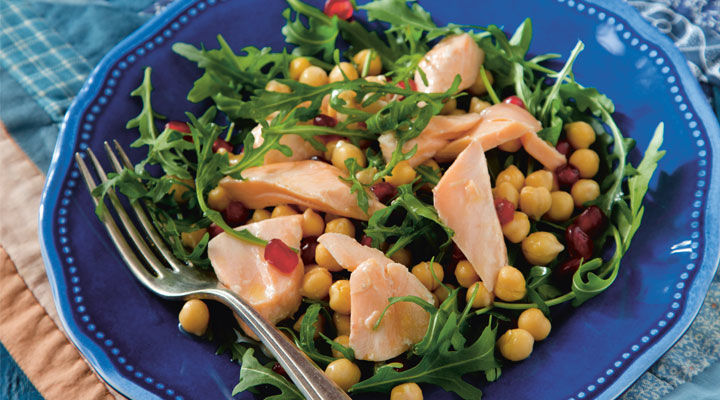 Poached Salmon with Rocket