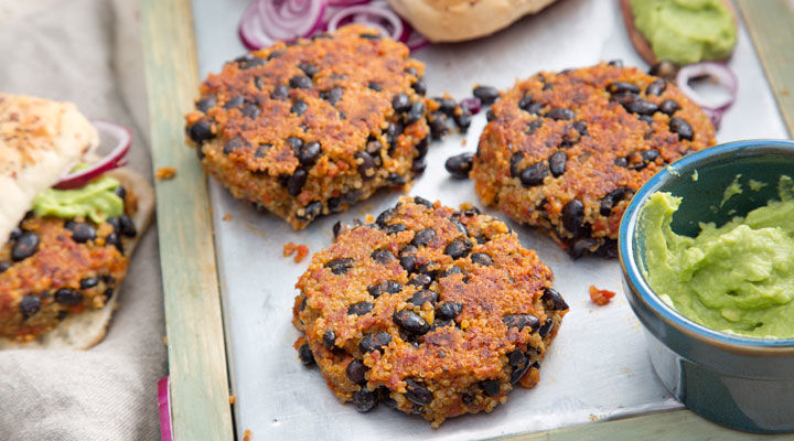 Quinoa, Black Bean And Chorizo Burger