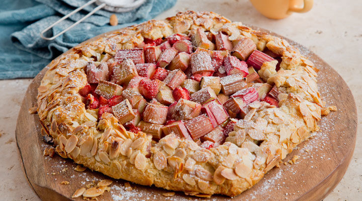 Rhubarb and Cherry Open Tart
