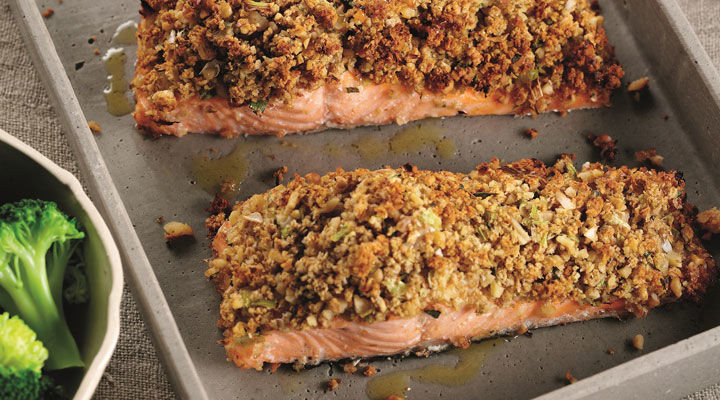Salmon with Crunchy Tarragon Crumb