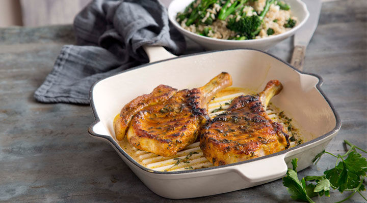 Turmeric pork chops
