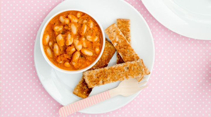 Homemade baked beans with veggies recipe