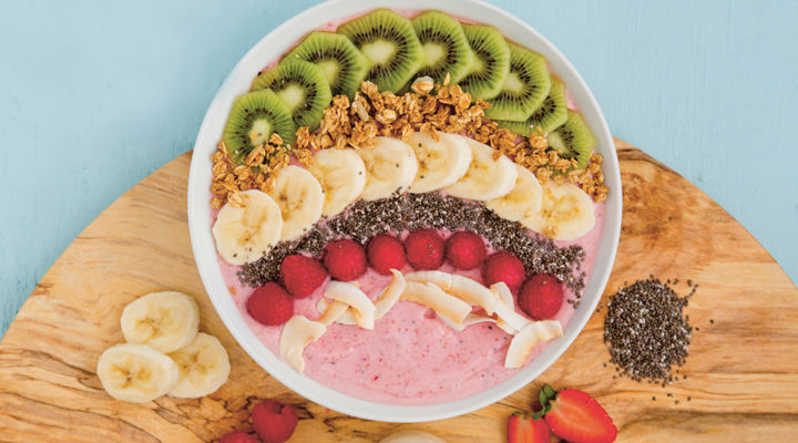 Rainbow breakfast bowl