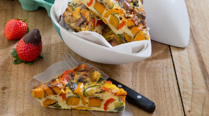 Roast veg frittata
