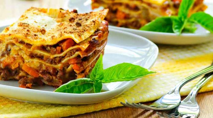 Beef lasagne