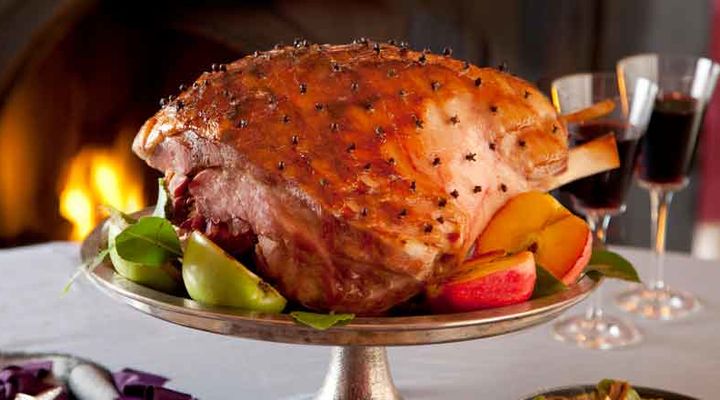 Cider glazed ham