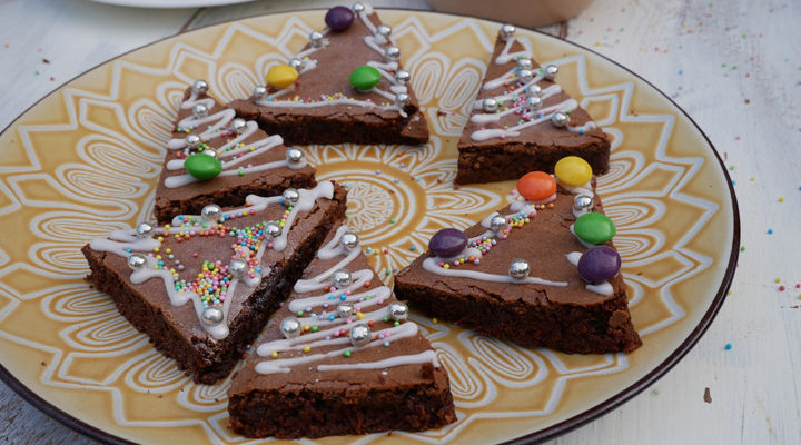 Christmas tree brownies recipe