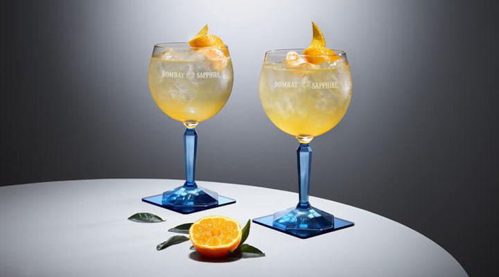 Citrus sapphire cocktail
