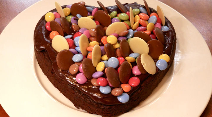 Chocolate heart cake recipe
