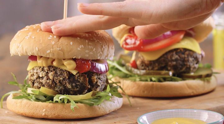 Mushroom and hazelnut burger recipe