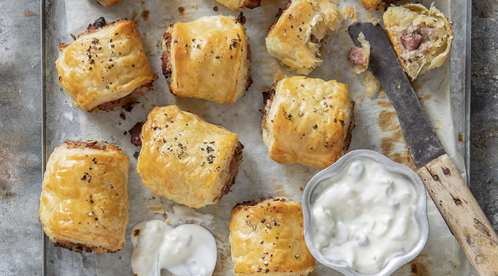 Turkey & ham ‘sausage’ rolls
