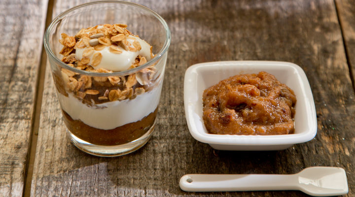 Baby apple prune cinnamon compote