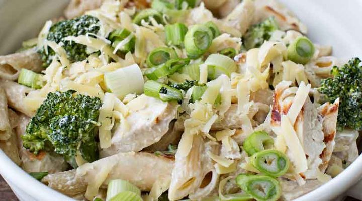Chicken pasta broccoli bake recipe